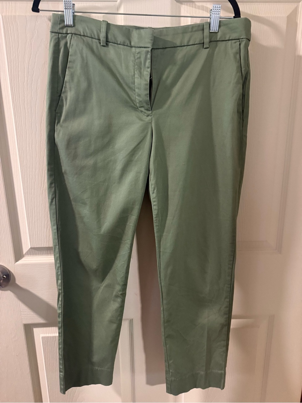 J. Crew Women’s Classic Olive Green Tailored Chinos, Size 8
